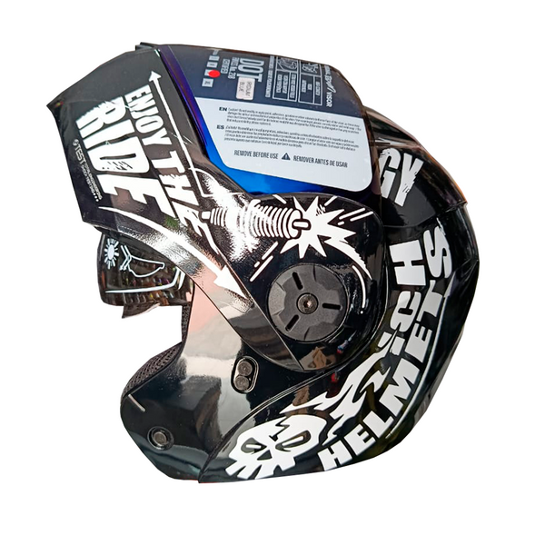 Casco Abatible ICH 3110 Speed Master Negro Visor Azul