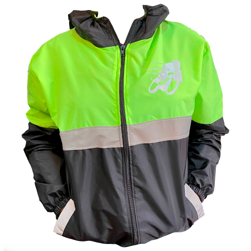 Chaqueta Yovis Tricolor Reflectiva Negro Con Verde