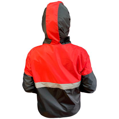 Chaqueta Yovis Tricolor Reflectiva Negro Con Rojo