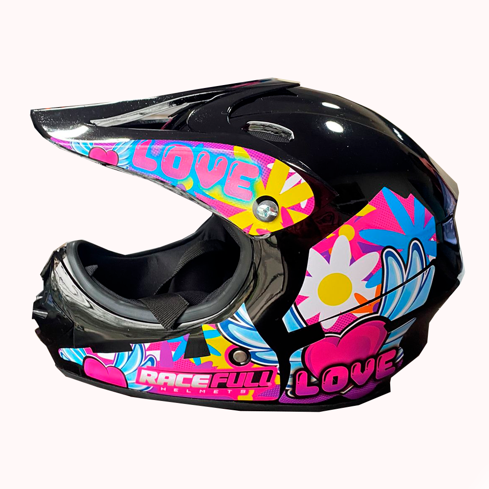 casco  cross para niña