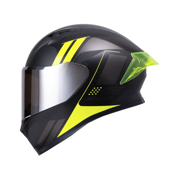 Casco Integral ICH 503 Neza Amarillo Negro Visor Silver