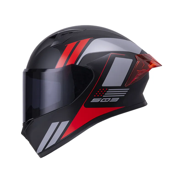 Casco Integral ICH 503 Neza Rojo Negro Visor Smoke