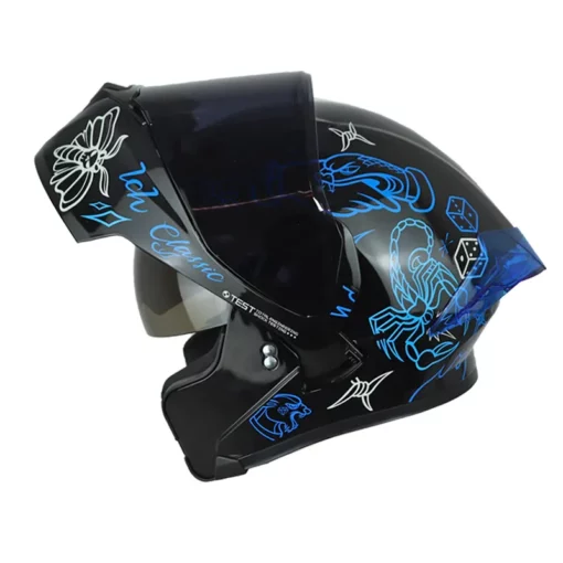 Casco Abatible ICH 3120 Tradiciona Azul Visor Transparente