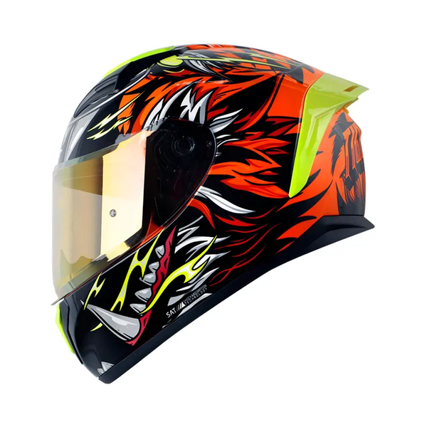 Casco Integral Shaft 582 EVO Tigerface Rojo Visor Dorado