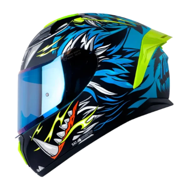 Casco Integral Shaft 582 EVO Tigerface Azul Visor Azul