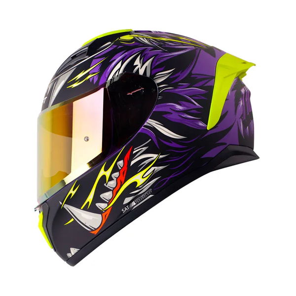 Casco Integral Shaft 582 EVO Tigerface Morado Visor Morado