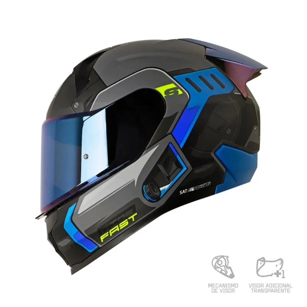 Casco Integral Shaft 560 EVO Chief Azul Visor Azul