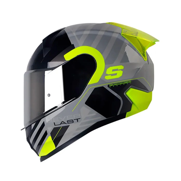 Casco Integral Shaft 560 EVO Fallou Gris Amarillo Visor Silver