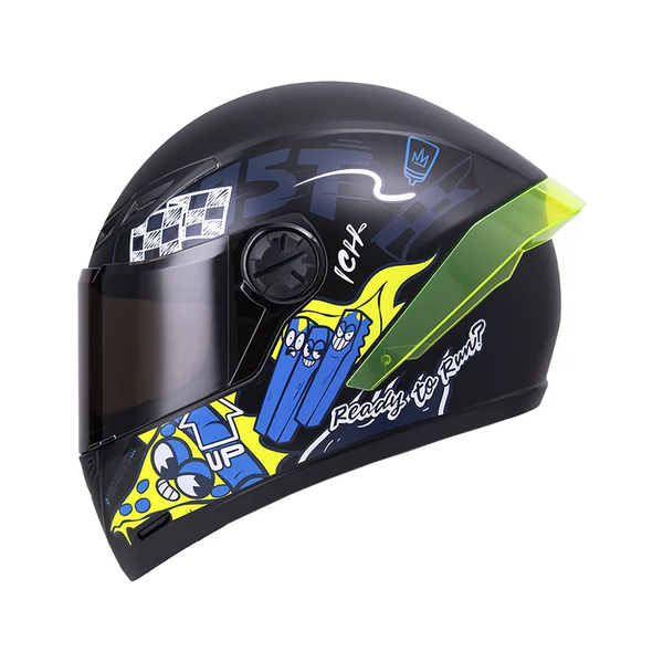 Casco Integral ICH 501 F.Food Negro Azul Visor Smoke