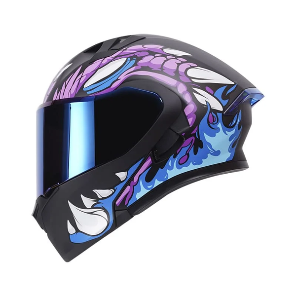 Casco Abatible ICH 3120 Drak Morado Visor Azul