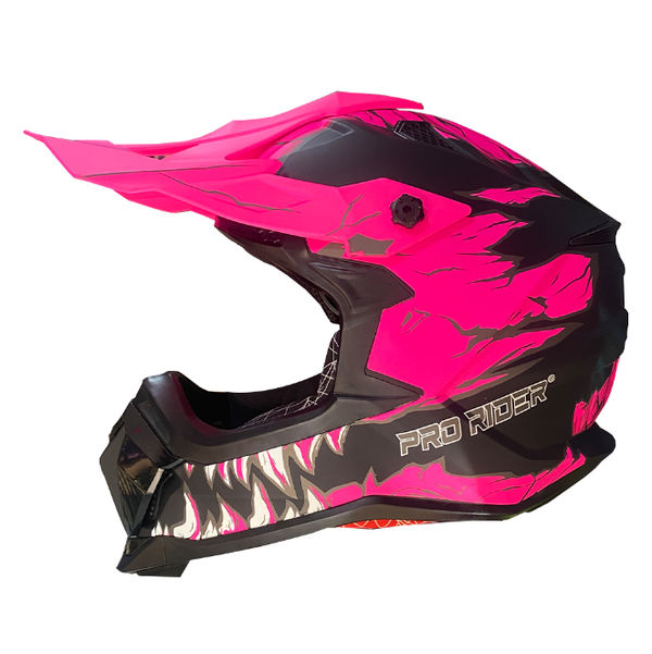 Casco Cross Pro Rider 105 Flame Dragon Rosado
