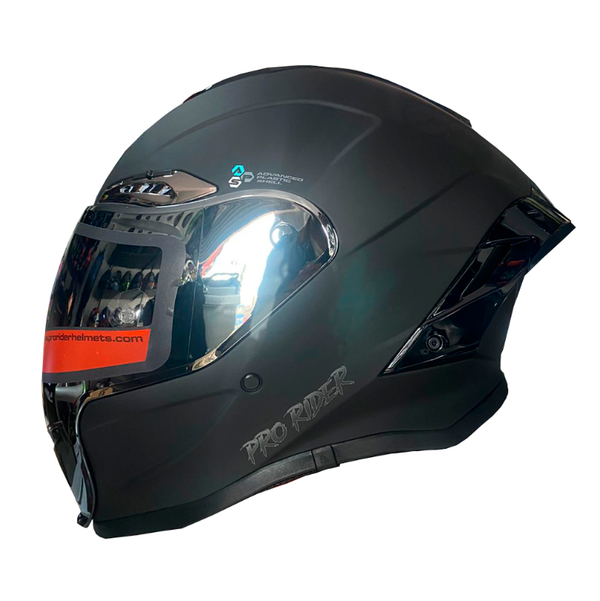 Casco Abatible Pro Rider 711 Negro Mate Visor Silver
