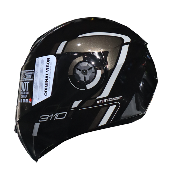 Casco Abatible ICH 3110 Luxine Negro Gris Visor Smoke
