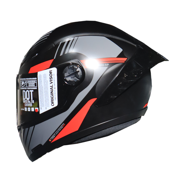 Casco Integral ICH 501 Hadex Rojo Visor Smoke