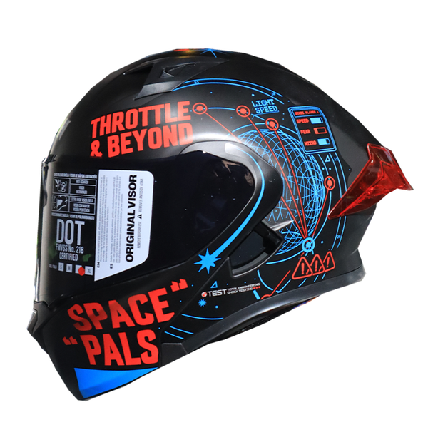 Casco Abatible ICH 3120 Infity Rojo Azul Visor Smoke